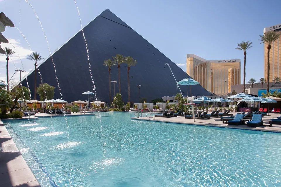 Criss Angel performing a mind-bending illusion at Luxor Las Vegas. 